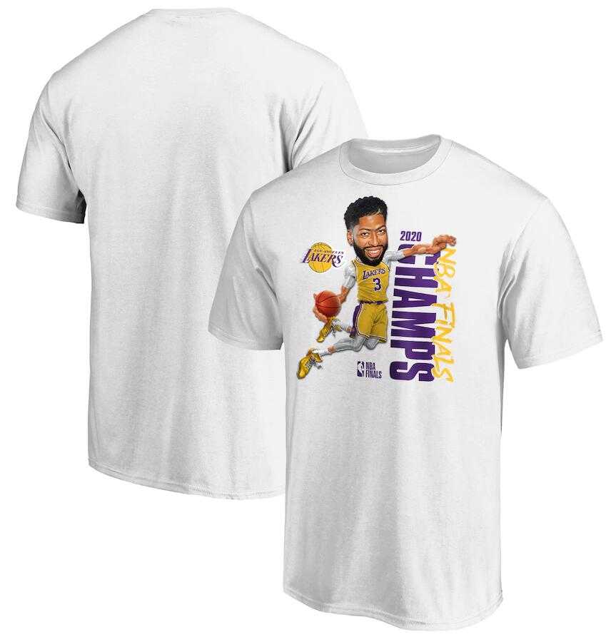Men's Los Angeles Lakers 3 Anthony Davis White 2020 NBA Finals Champions Vertical Player T-Shirt,We sell and wholesale Men's Los Angeles Lakers 3 Anthony Davis White 2020 NBA Finals Champions Vertical Player T-Shirt on line form chian!